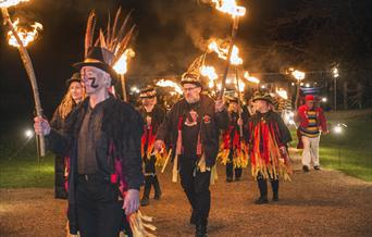 Wassail procession through Michelham Priory