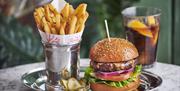 Burger at Bill's Restaurant Eastbourne