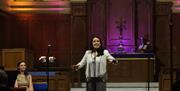 female singer in church