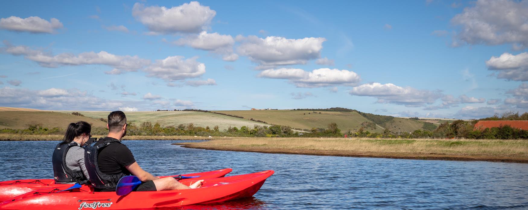 Kayak sur la rivière Cukmere près d’eastbourne