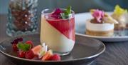 White chocolate and passion fruit panna cotta