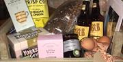 A local produce hamper at The Bolthole Cottage in East Yorkshire.