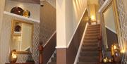 The twin staircases at Park View Guest House in East Yorkshire.