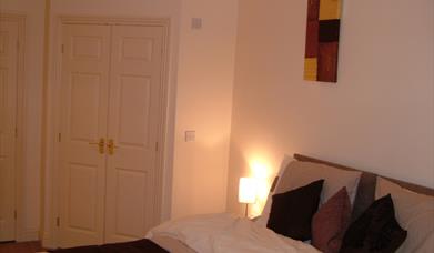 A double bedroom at Squirrel Lodge in East Yorkshire.