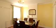 A dining room at Oakwell Holiday Apartments in East Yorkshire.