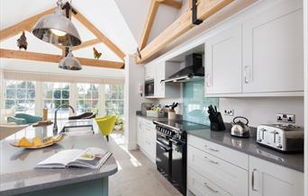 An image of the kitchen in Garden Cottage at Field House Farm Cottages in East Yorkshire.