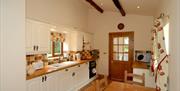 A kitchen area at Barmston Farm Holiday Park in East Yorkshire.