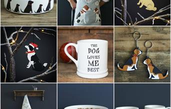 Dog-themed gifts from Distinctive Pets, in East Yorkshire