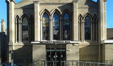 The exterior of Beverley Memorial Hall, in East Yorkshire