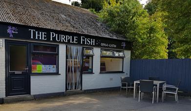 The shop front of the Purple Fish, in East Yorkshire