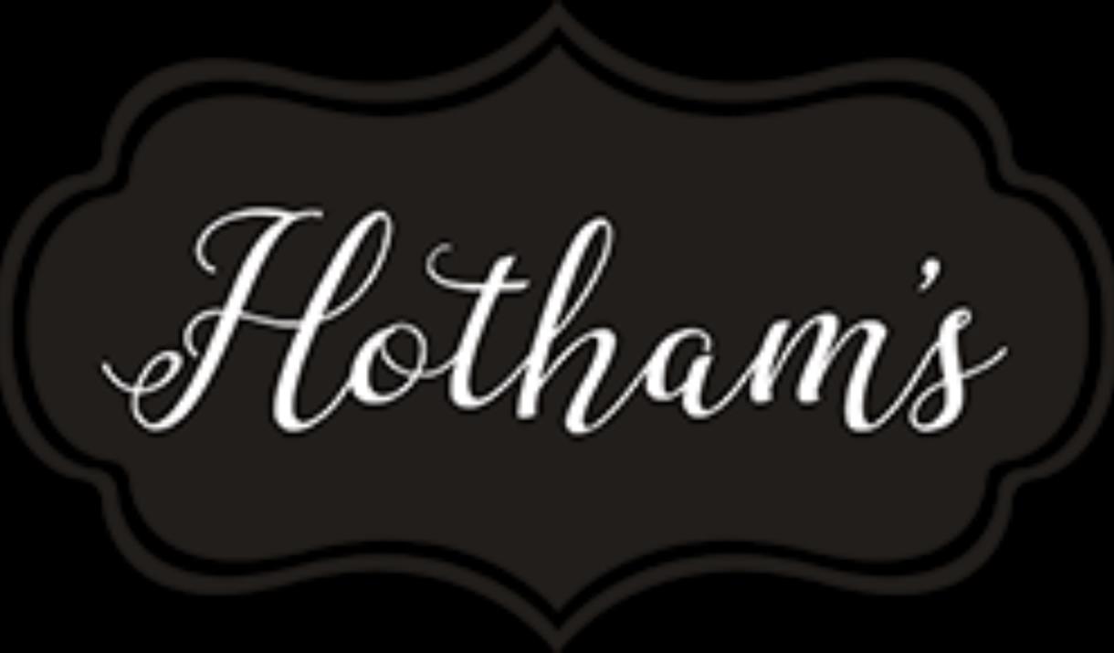 Hotham's Gin School & Distillery black and white logo, in East Yorkshire