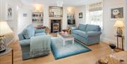 An image of the living room in Garden Cottage at Field House Farm Cottages in East Yorkshire.