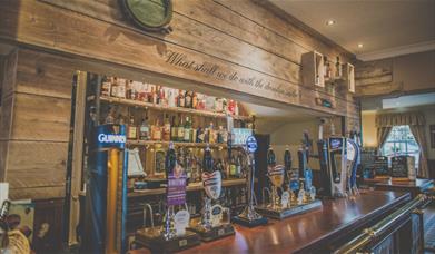 The bar at the Ship Inn Sewerby, East Yorkshire