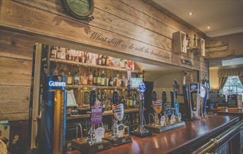 The bar at the Ship Inn Sewerby, East Yorkshire