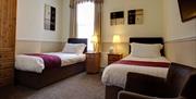 A twin-bedded room at Park View Guest House in East Yorkshire.