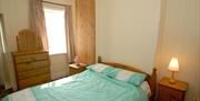 A double bed at Oakwell holiday Apartments in East Yorkshire.