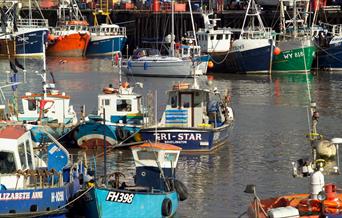 Fishing boats in Bridlington Harbour, East Yorkshire
