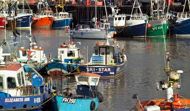 Fishing boats in Bridlington Harbour, East Yorkshire