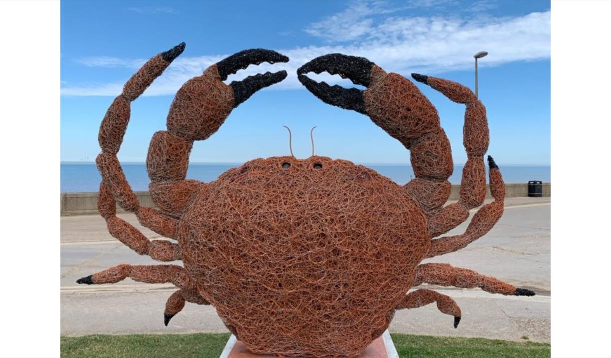 Crab sculpture on Withernsea Fish Trail