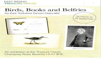 Birds Books and Belfries Exhibition Poster