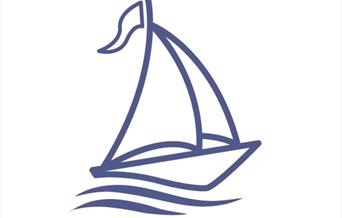 AN image of an icon of a boat sailing on water