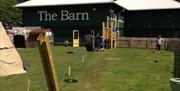 The outdoors play area at Park Rose Caravan and Tents in East Yorkshire.