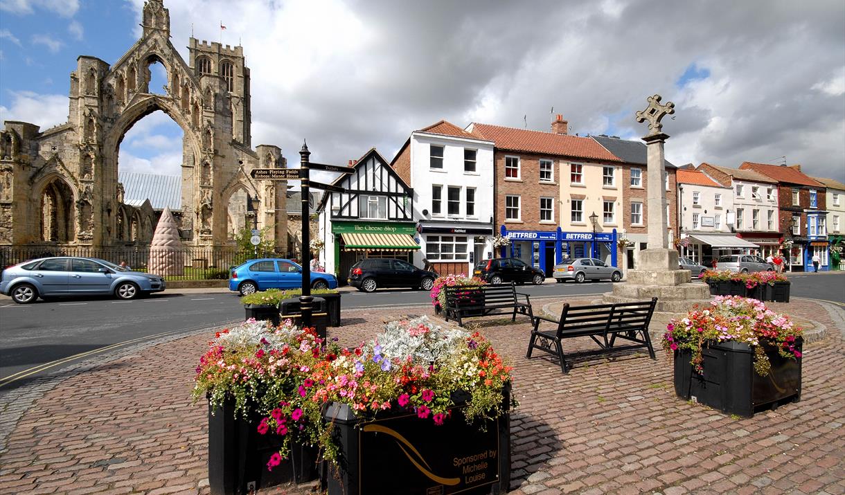 The Market Cross in the centre of Howden, East Yorkshire.