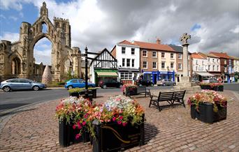 The Market Cross in the centre of Howden, East Yorkshire.
