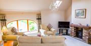 Living room, self catering at Wold Cottage, East Yorkshire