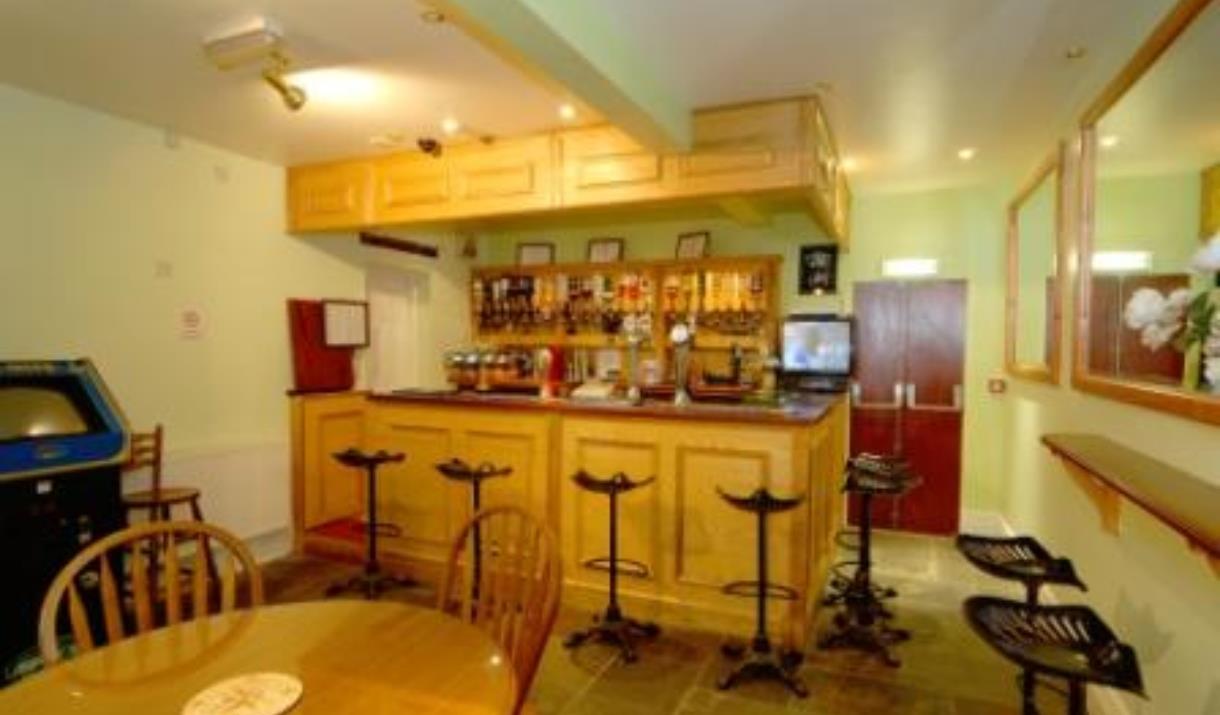 A bar and seating at Oakwell Hotel in East Yorkshire.