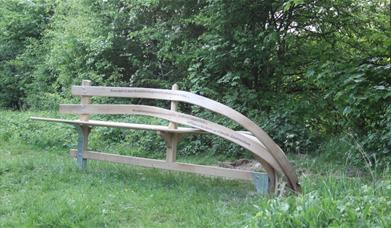 Wander bench at Spring Dale View Point, near Goodmanham on the Yorkshire Wolds.