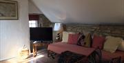 Living room at Apple Loft at Nordham Cottages, North Cave, East Yorkshire