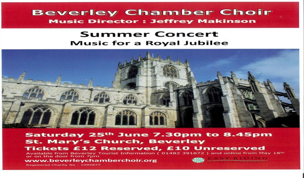 Poster of Beverley Chamber Choir Summer Concert