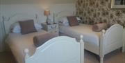 A twin bedroom at Eastdale Bed & breakfast, North Ferriby, East Yorkshire.