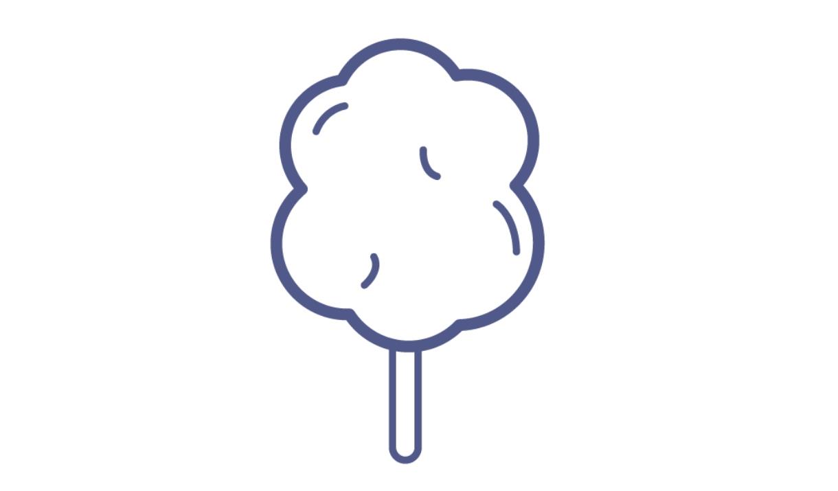 An image of an icon of candyfloss, representing a variety of fun things to do with the family