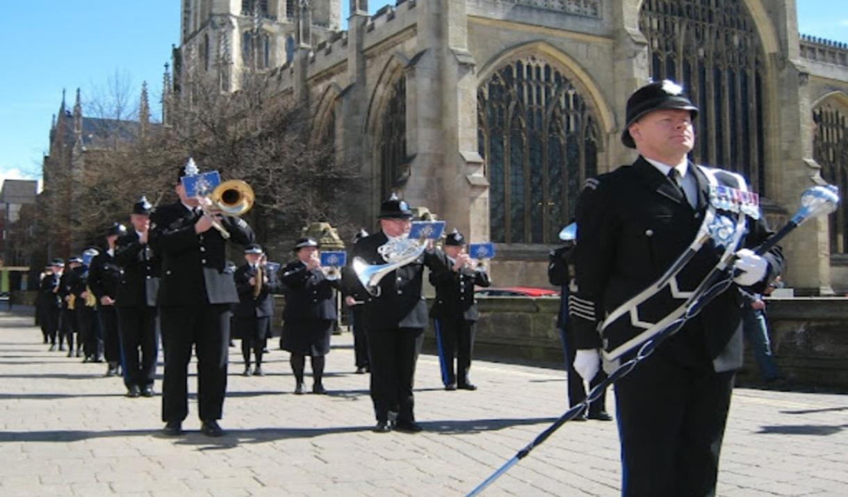 Humberside Police Band marching