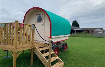A glamping wagon at Butt Farm, Beverley, East Yorkshire