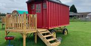 A glamping wagon at Butt Farm, Beverley, East Yorkshire