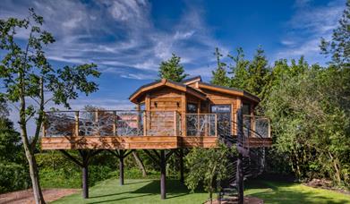 The  Treehouse lodge at Wolds Edge Holiday Lodges, Bishop Wilton in East Yorkshire.