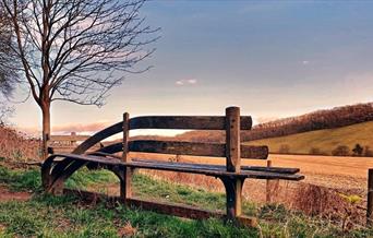 Wander bench near South Cave on the Yorkshire Wolds.