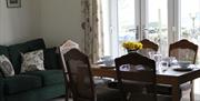 Dining Area and Lounge at Isaacs Byre Holiday Cottage near Alston, Cumbria