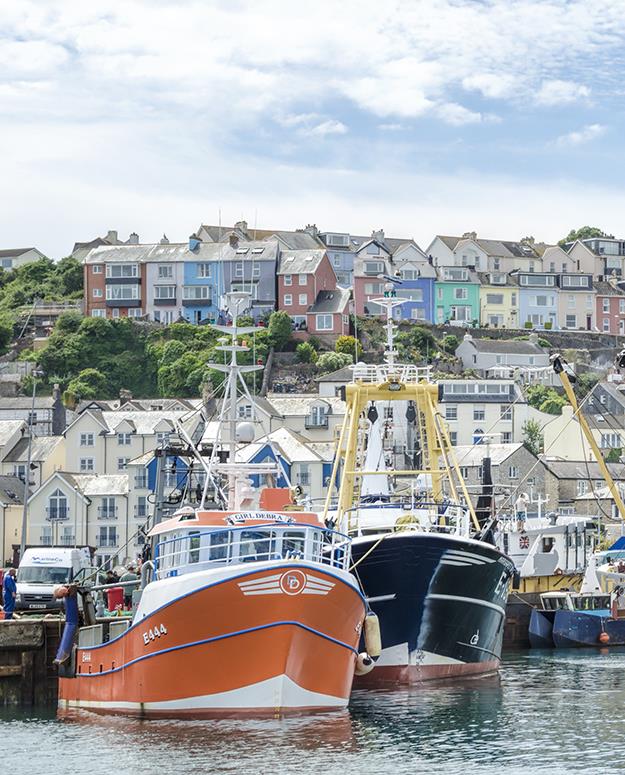Brixham is a colourful fishing port in Devon on England's South West coast.