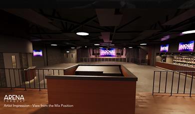 Artist Impression, view from the mix pontoon, Arena, Torwood Street, Torquay