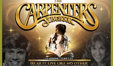 poster showing Karen & Richard carpenter and an image of the performer