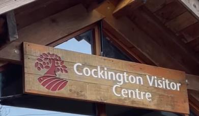 Cockington Visitor Centre sign