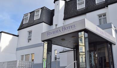 Entrance to Riviera Hotel, Torquay, Devon