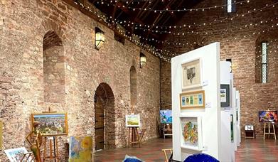 Art in the Barn Exhibition inside the Spanish Barn, Torre Abbey