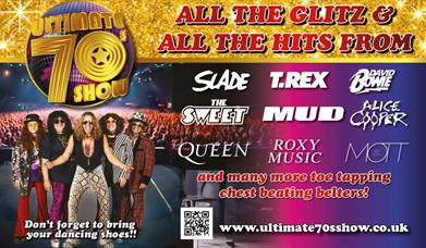 The Ultimate 70s Show, image of a group posing in front of a crowd