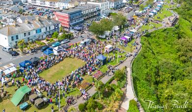 Aerial shot of Babbacombe Fayre, Torquay, Devon