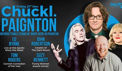 Paignton Comedy Club, featuring Ed Byrne, John Robertson, Tom Rodgers and Suzy Bennett picture of four comedians